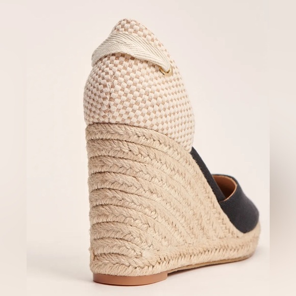 Reformation / Camille black cream wedge espadrille 6 - Picture 3 of 7